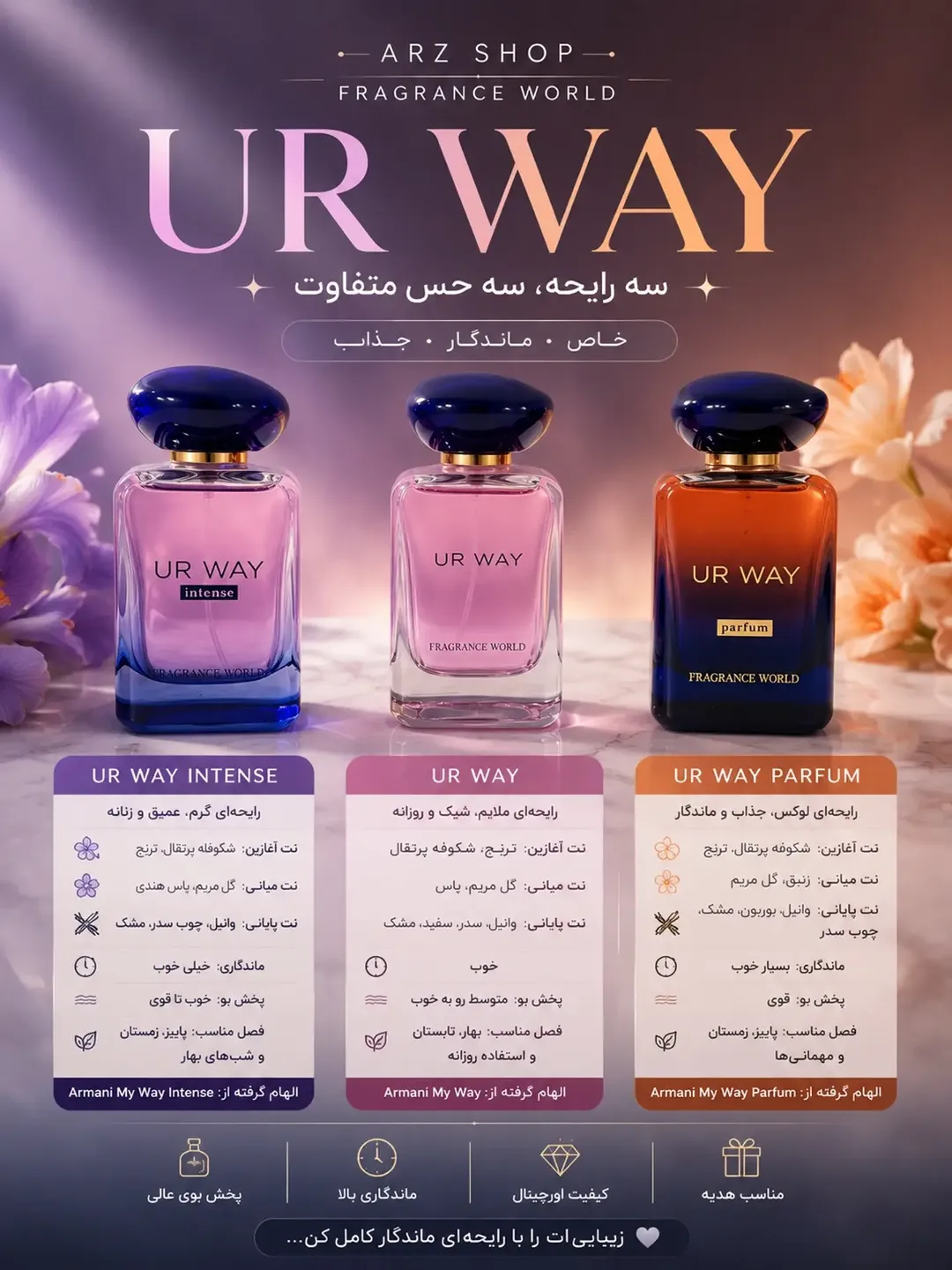 عطر زنانه UR WAY کالکشن